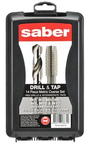 Saber 14Pce S5 Drill and Tap Set - Metric Coarse 8050-S5