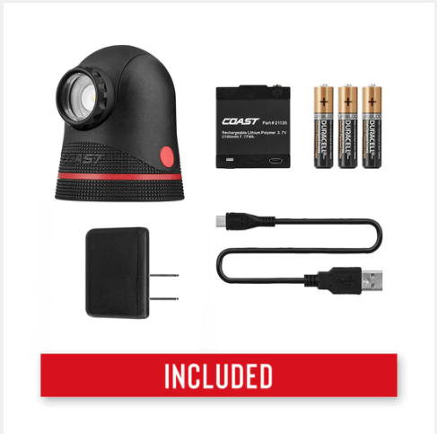 Magnetic Worklight LED Rotating, Rechargeable Pure Beam, 700LM - PM500R by Coast