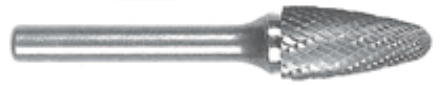 Carbide Burr (Ball Nosed Tree), 3 x 13mm 1/8" Shank, Double Cut - 9200D-8 by Garryson