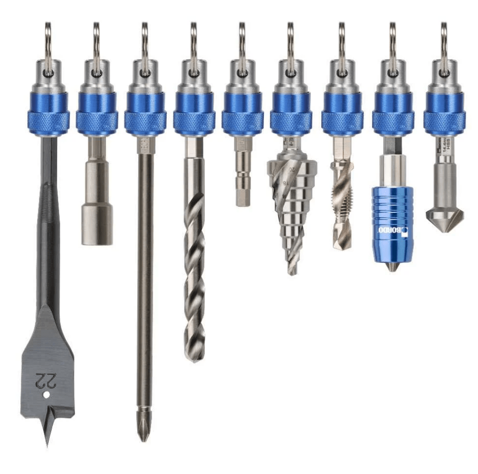 Carabiner with 5 x 1/4" hex quick change holders by Bordo 5330-1/4QC