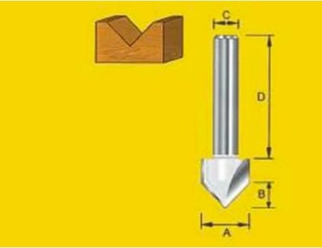60V 1/2 Grooving Router Bit T6128/2 by Truacut