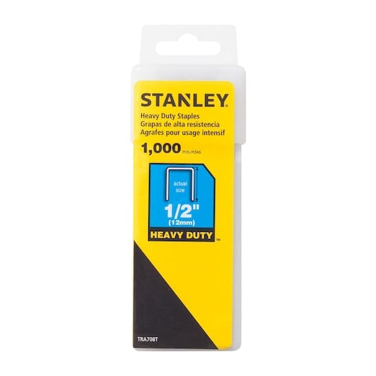 Heavy Duty Narrow Crown Staples (Box of 1,000) by Stanley