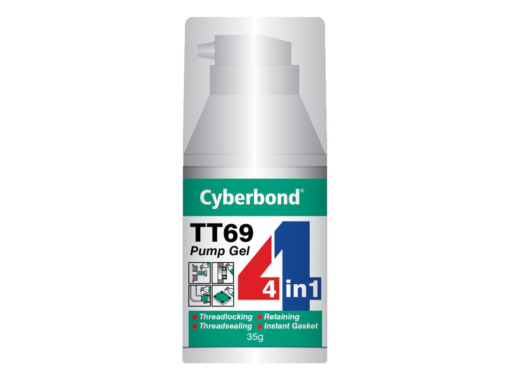 4 in 1 Pump Gel Threadlocker High Strength (35g) Green TT69 by Cyberbond