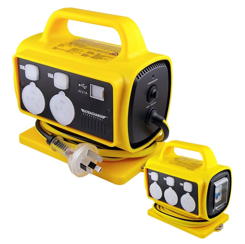 Ultracharge 10A RCD SAFETY POWER BLOCK W/ USB x 2 PORTS UR100/5RU