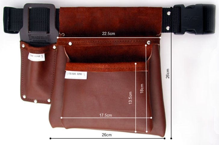 Tool Bag Gardening Vineyard Double Pouch Leather