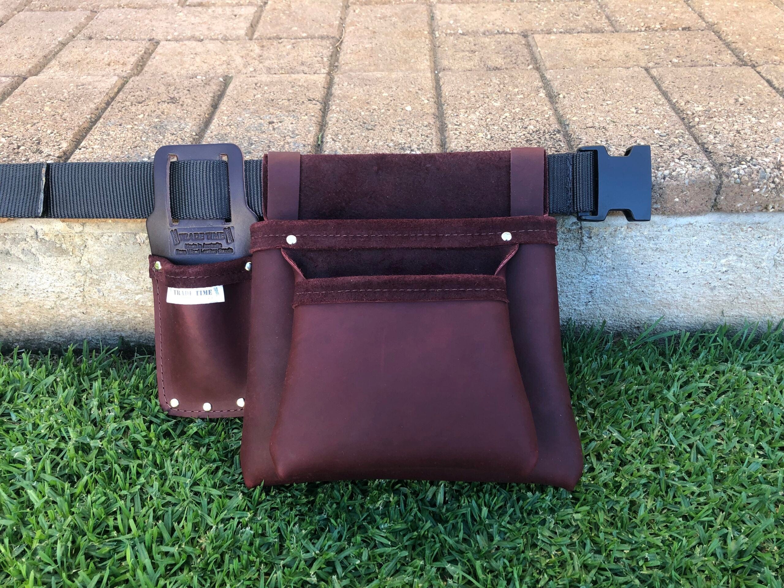 Tool Bag Gardening Vineyard Double Pouch Leather