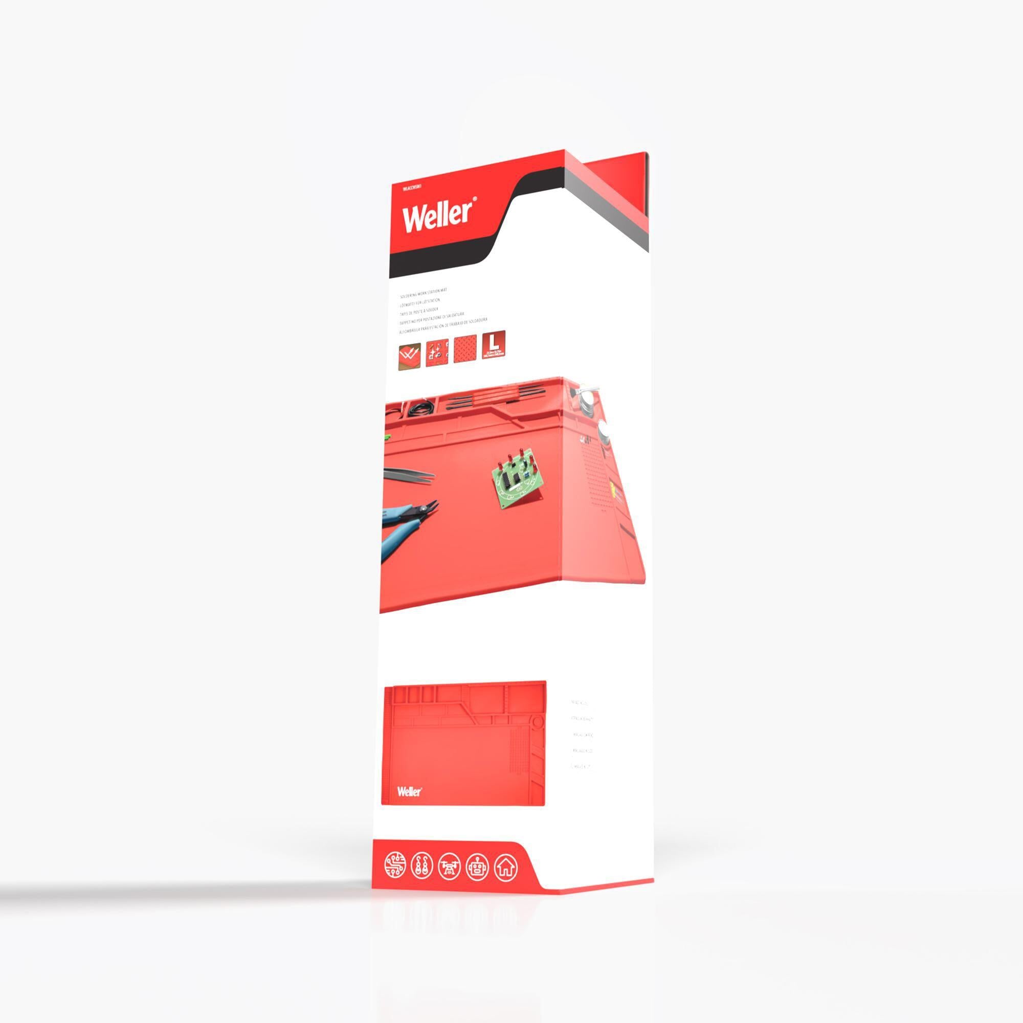 Weller Magnetic Heat-Resistant Silicone Soldering Mat Large 546mm x 349mm – 500°C WLACCWSM1-02