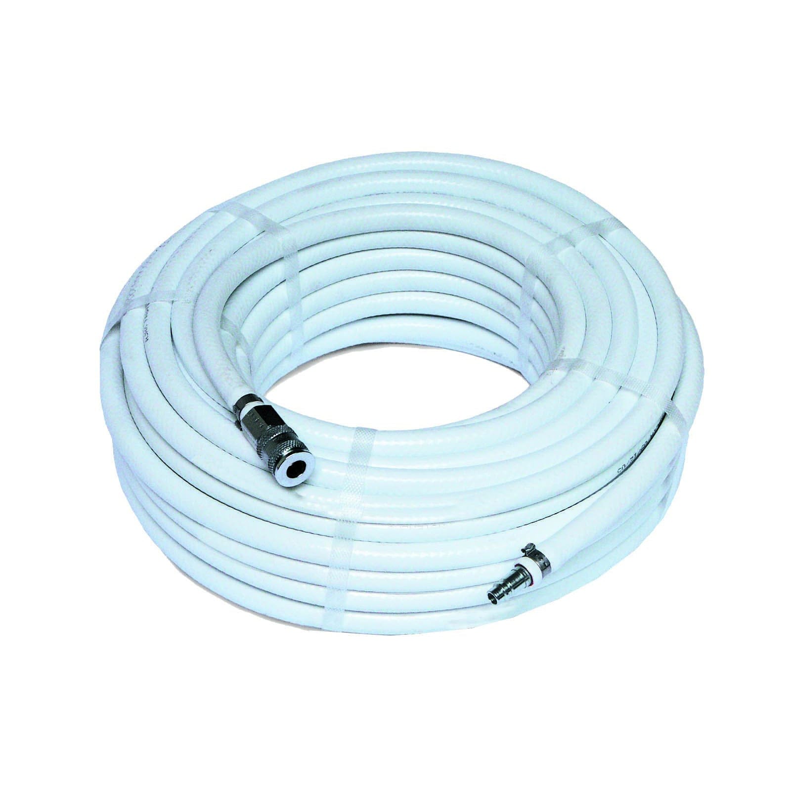 10mm x 30m Air Hose with Fitted Nitto Type Adaptor WHITEHOSE30 by Airco