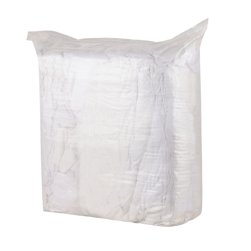 10Kg Bag of Premium White Cotton Cloth Rag