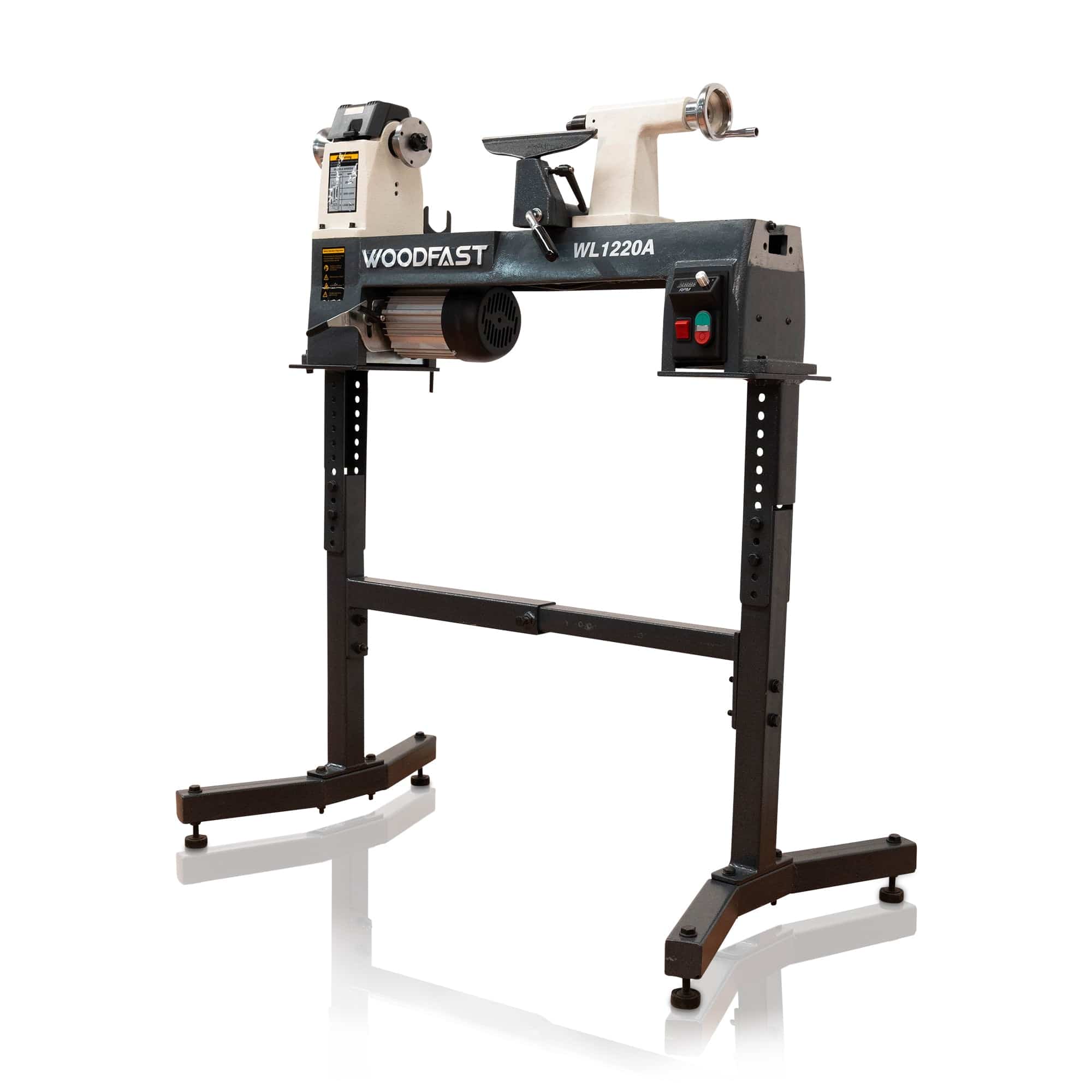 Woodfast 318mm (12") Swing x 508mm (20") Between Centres 0.75HP 240V Super Heavy Wood Lathe WL1220A
