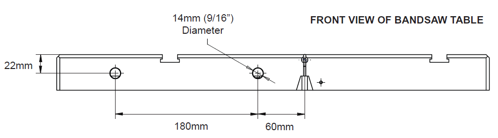 Woodfast Quick Adjust 150mm (6") Tall Rip Fence Assembly Kit suit Bandsaws