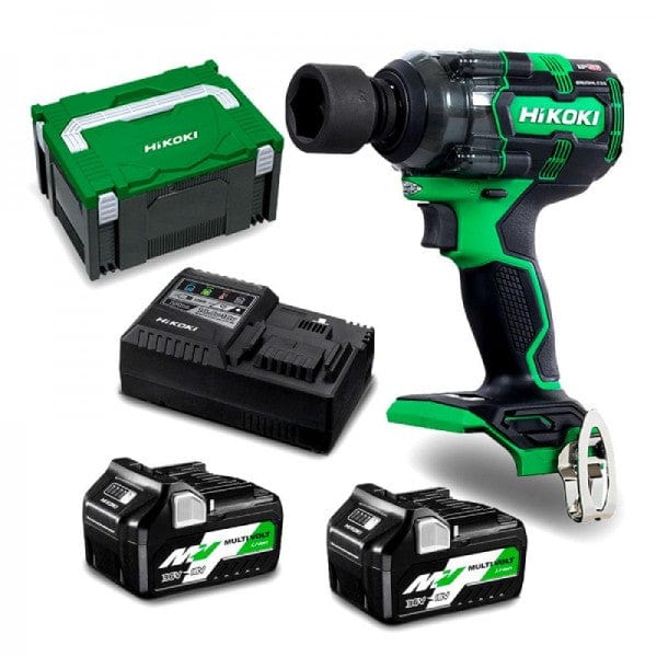 2 x 5.0Ah 18V Brushless Impact Wrench Kit WR18DH(HRZ) by HiKOKI