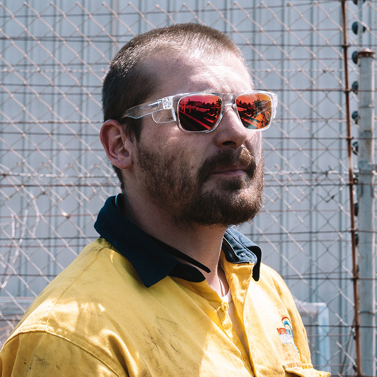 SafeStyle Fusions Clear Frame Mirror Red Polarised Lens