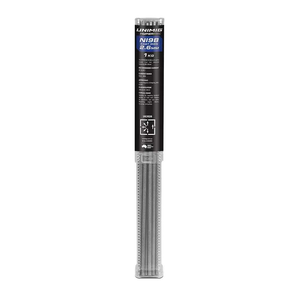 Unimig Hyperarc Ni 98 Cast Iron Electrodes 2.6Mm 1Kg U63026