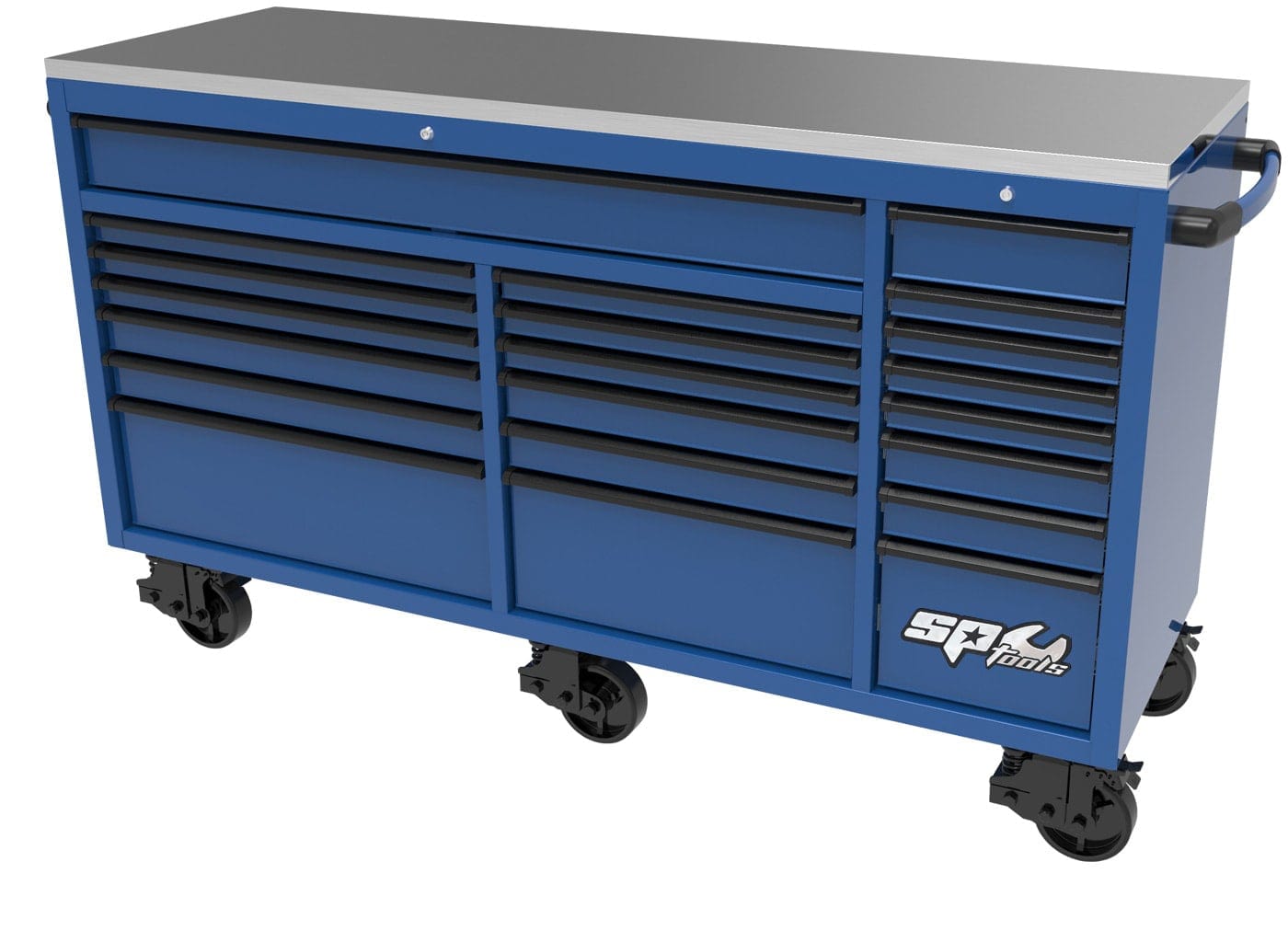 73" USA Sumo Series Wide Roller Cabinet 21 Drawer SP44825 by SP Tools