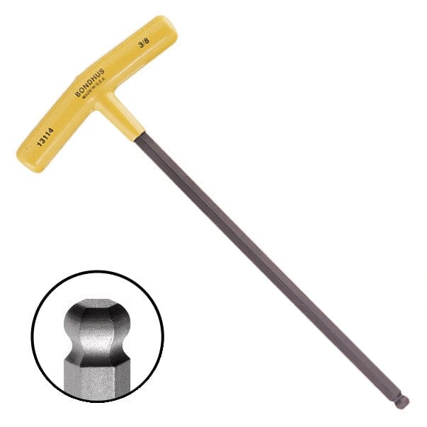 *Shop-Soiled* Bondhus 3/8" x 11.8" Imperial Ball End T Handle Allen / Hex Key 13114