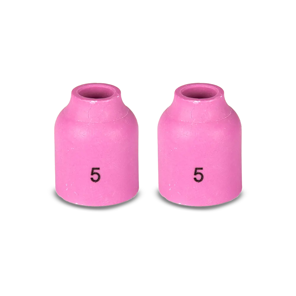 Unimig Gas Lens Ceramic Cup Suit 9/17/18/20/26 Size 5 Qty 2 P53N59