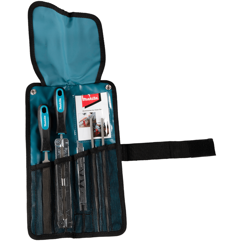 Makita 5.5mm (7/32") Chainsaw File Sharpening Rollup Kit - D-72198