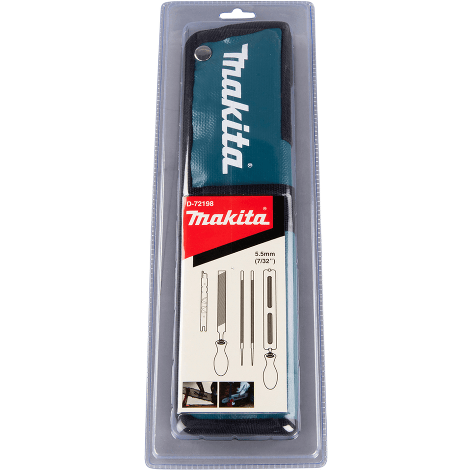 Makita 5.5mm (7/32") Chainsaw File Sharpening Rollup Kit - D-72198