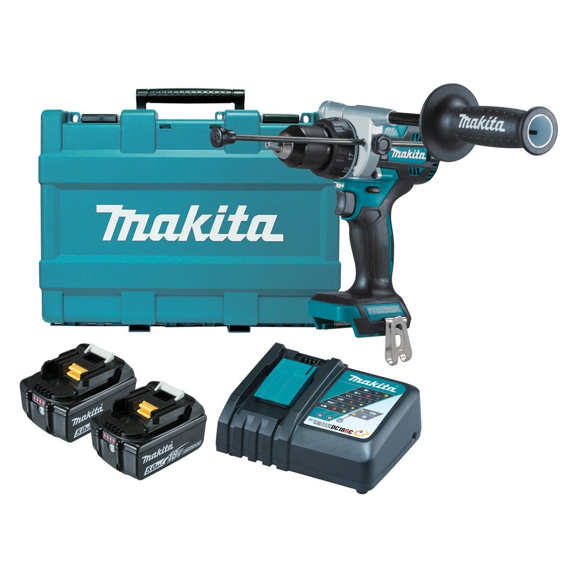 Makita 18V Brushless Heavy Duty Hammer Driver Drill Kit DHP486RTE
