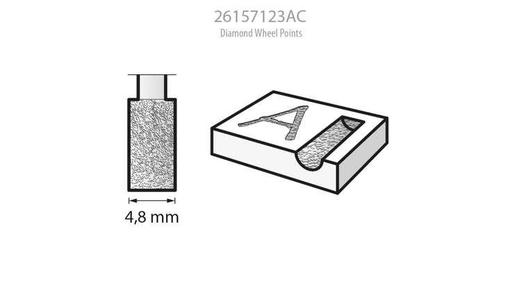 Dremel 4.8mm Diamond Wheel Point 7123 26157123AC