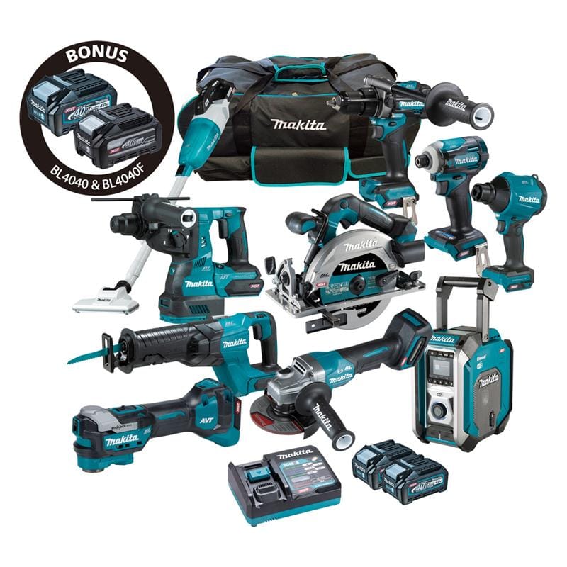 Makita 40V Max Brushless 10-Piece Combo Kit DK0238G101