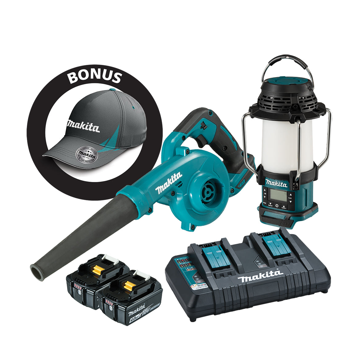 Makita 2Pce 18V 4.0Ah Li-ion Cordless Brushless Combo Kit DLX2515PT