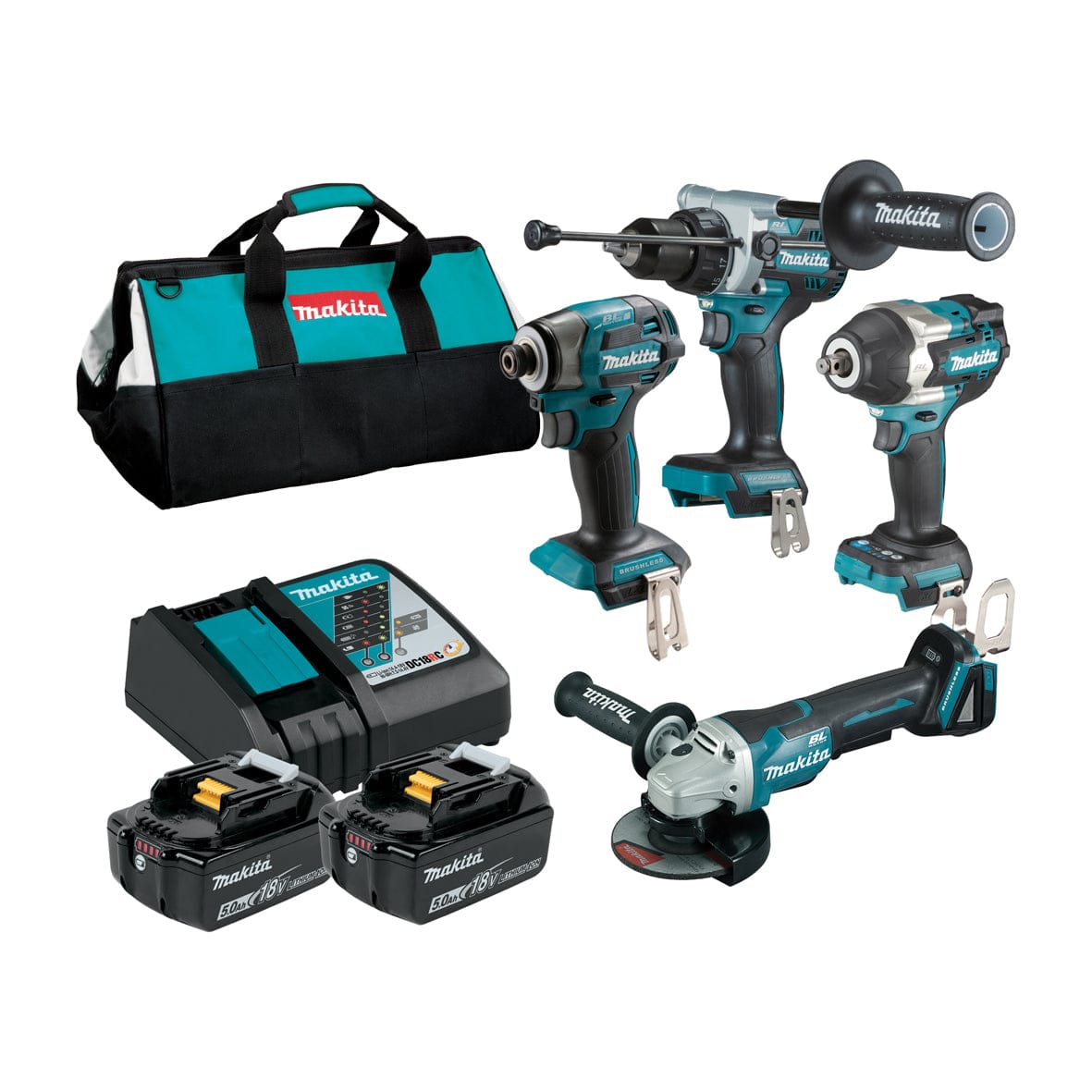 Makita 18V Brushless 4 Piece Combo Kit DLX4186TX1