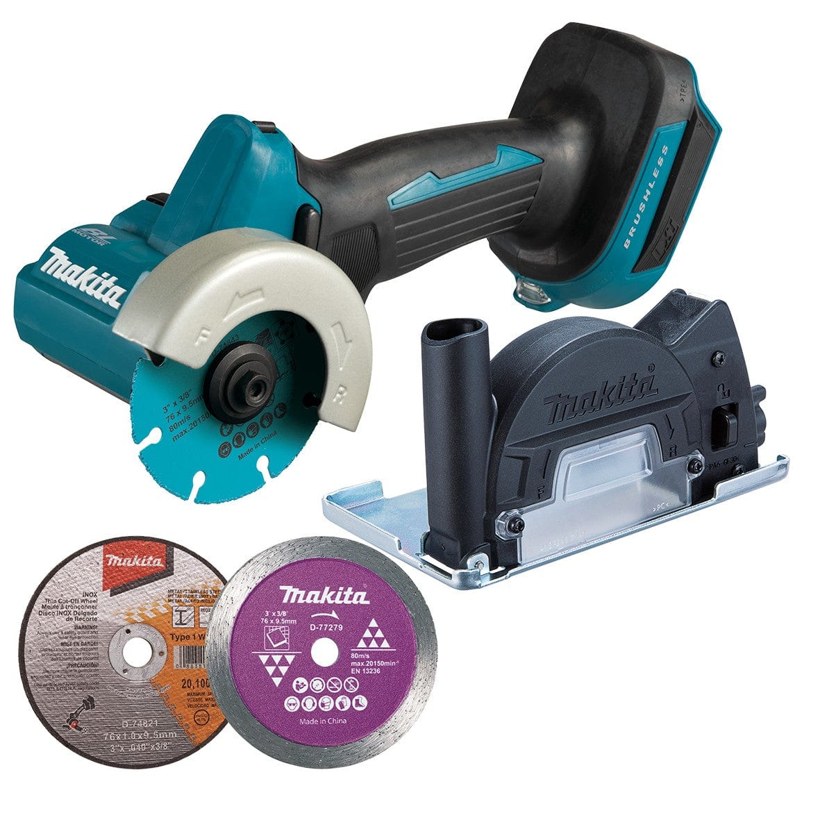 18V Brushless Compact 76mm Cut Off Saw Bare DMC300Z by Makita