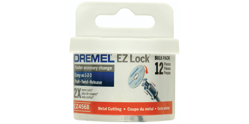 Dremel 12Pce EZ Lock Metal Cut Off Wheel EZ456B (2615E456AF)