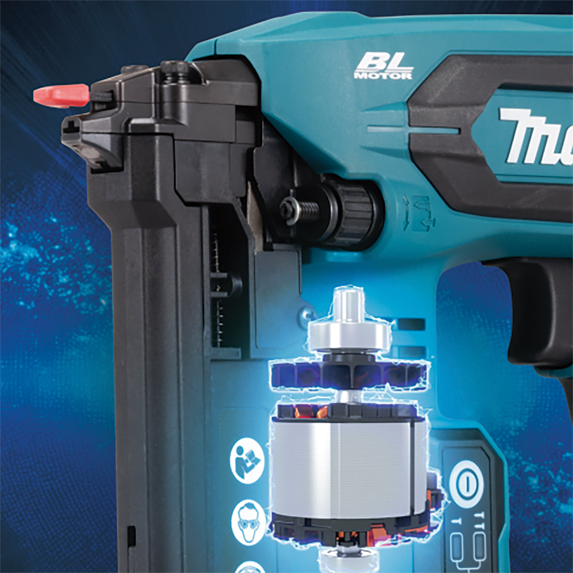 Makita 18V C1 Brads 18G 9.5-38mm Narrow Crown Stapler Bare (Tool Only) DST630Z