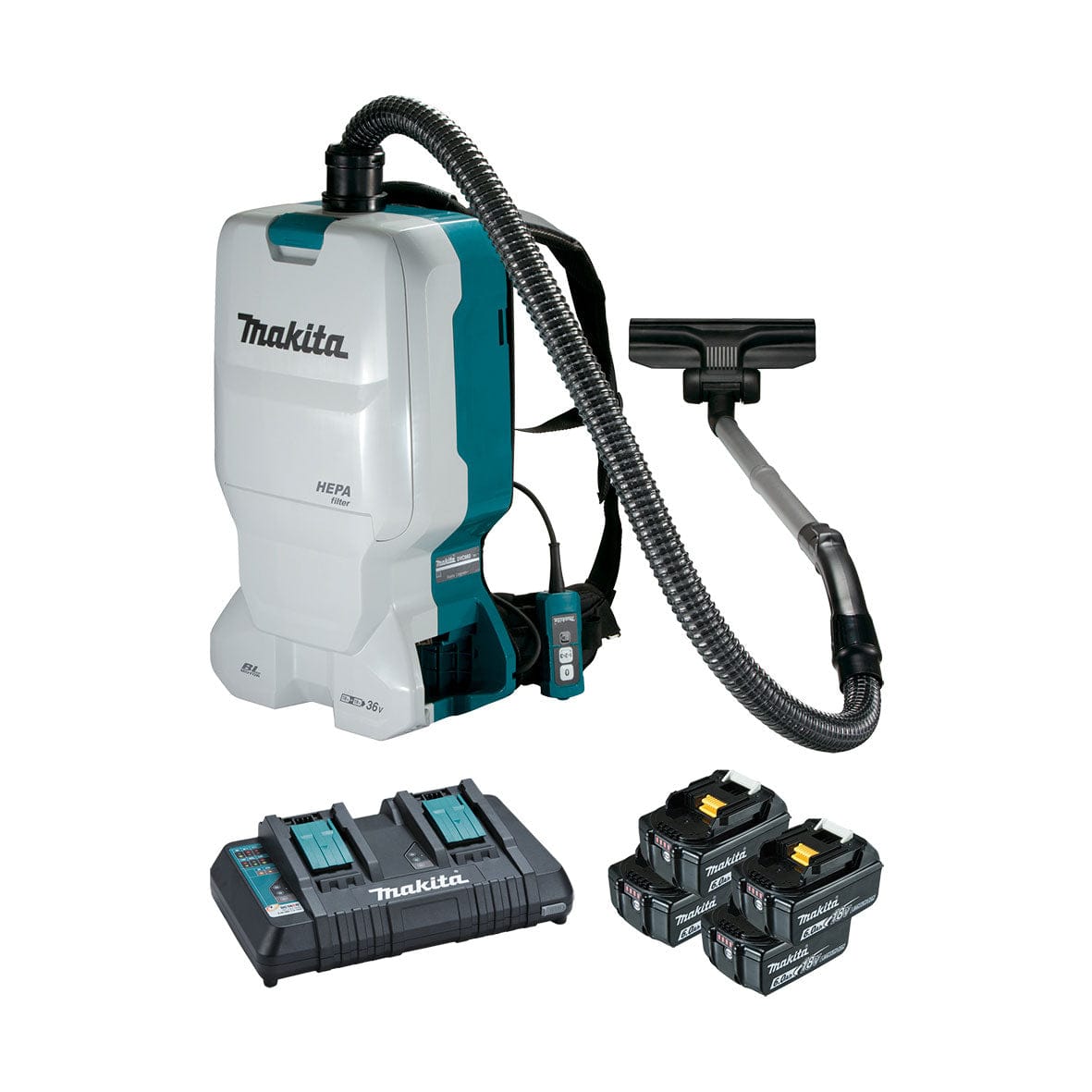 Makita 18Vx2 Brushless Backpack Vacuum Kit DVC660G4X1