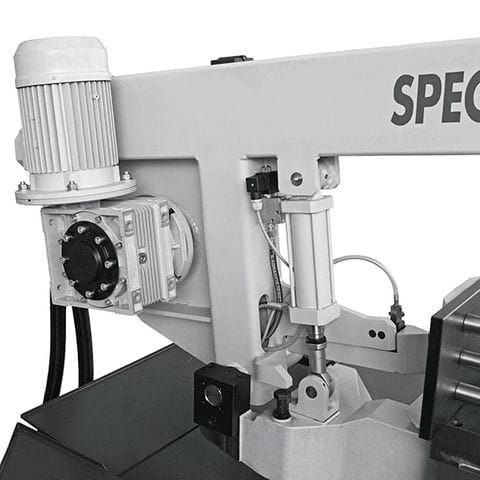 MACC Bandsaw, Semi Auto, 390mm Cap, Swivel Head, Dual Mitre, 22-73MPM Variable Speed,415V 3PH - MB-420DI-3 by ITM