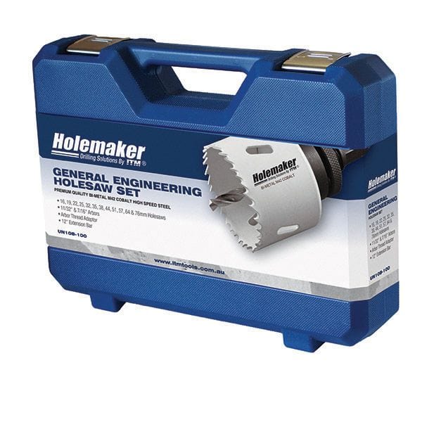 General Engineering Hole Saw Kit 16Pce Holemaker UN108-100 by ITM