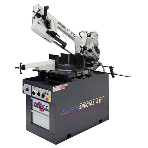 MACC Bandsaw, 300mm Cap, Swivel Head, Dual Mitre, 2 Speed 415V 3PH, HYD Downfeed - MB-411CSO-3 by ITM