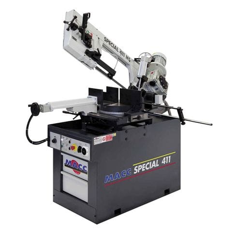 MACC Bandsaw, Semi Auto, 300mm Cap, Swivel Head, Dual Mitre, 2 Speed 415V 3PH - MB-411MS-3 by ITM