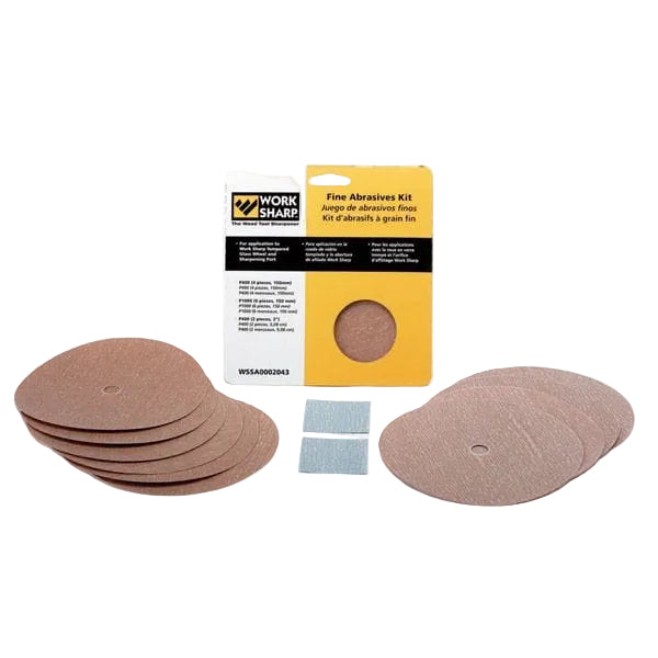 Work Sharp 12Pce Fine Abrasive Kit Slotted Wheel for Work Sharp 2000 + 3000 WSSA0002043