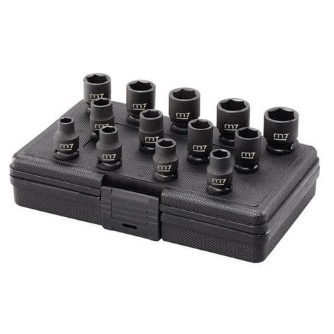 Impact Socket Set 1/2" Drive 13Pce - M7-MB44013S by M7