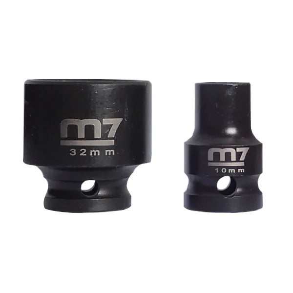 1/2" Drive Metric 6 Point Impact Sockets by M7