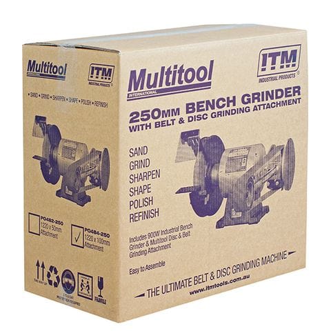 250mm Bench Grinder, Multi-Tool PO484 Attachment On TM400-250 - PO484-250 by ITM