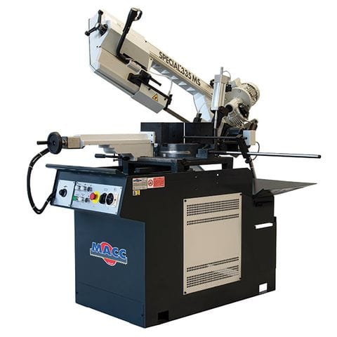 MACC Bandsaw, Semi Auto, 260mm Cap, Swivel Head, Dual Mitre, 2 Speed 415V 3PH - MB-335MS-3 by ITM
