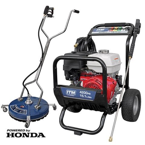 ITM Petrol Pressure Washer Kit, With 21" HD Surface Cleaner, GX390 Honda Engine 4200PSI 15.1L/Min TM542-4200K1