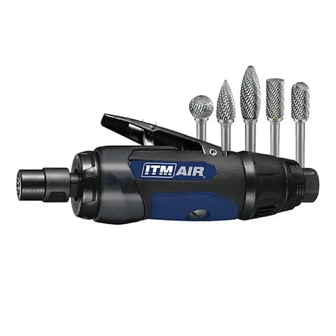 Die Grinder Kit with 5 Carbide Burrs & Case - TM340-312KIT5 by ITM