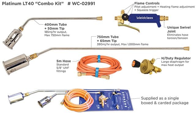 LPG Burner Torch LT40 Kit WC-02991 by Weldclass