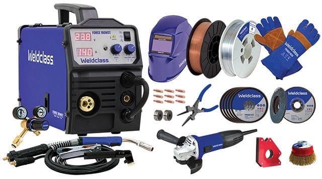 Weldclass Mig + Stick + Tig Welder - FORCE 180MST*