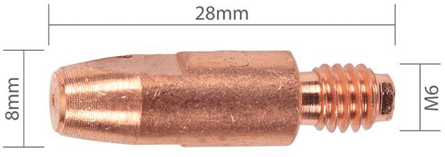 Weldclass MIG Tips BZL M6x8 (Binzel Style)