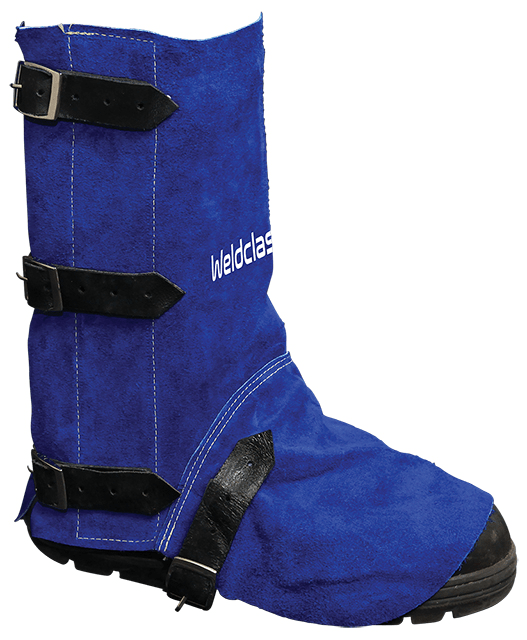 Spats - PROMAX BLUE Leather Buckle Fastening by Weldclass