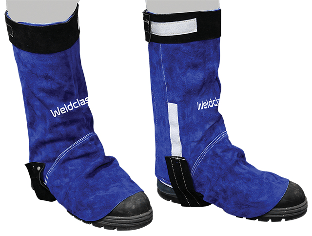 Spats - PROMAX BLUE Leather Hook & Loop Fastening by Weldclass