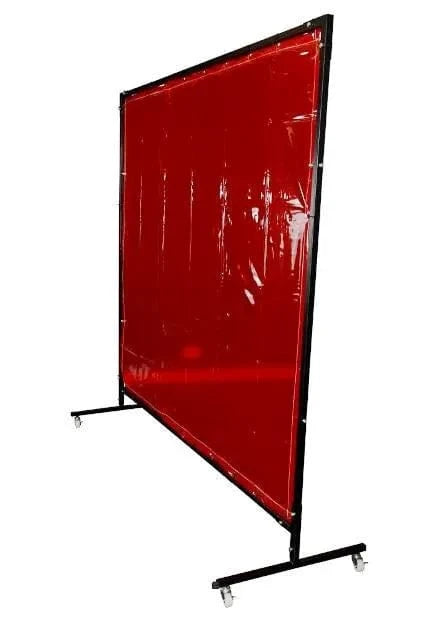 Welding Curtain & Frame Kit Heavy Duty by Weldclass 1.8m x 2m Red WC-03235K