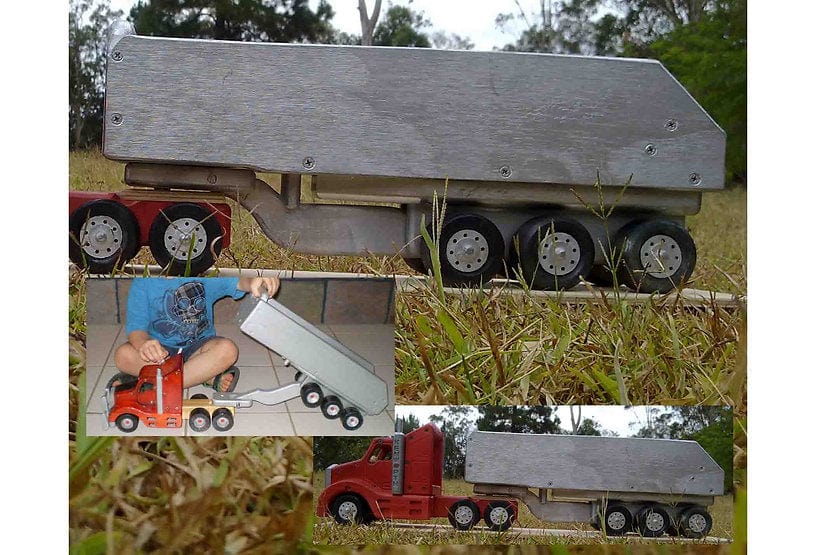Semi Tipping Trailer, Wooden Toy Plan & Pattern